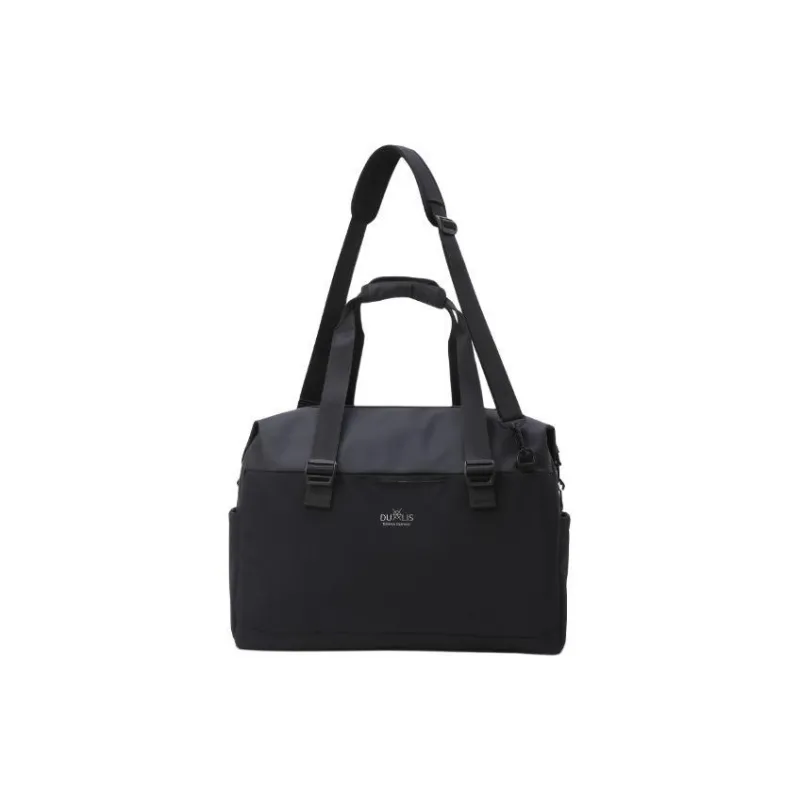 DESCENTE Dualis Nylon With Synthetic Leather Crossbody Handbag Unisex Black-5