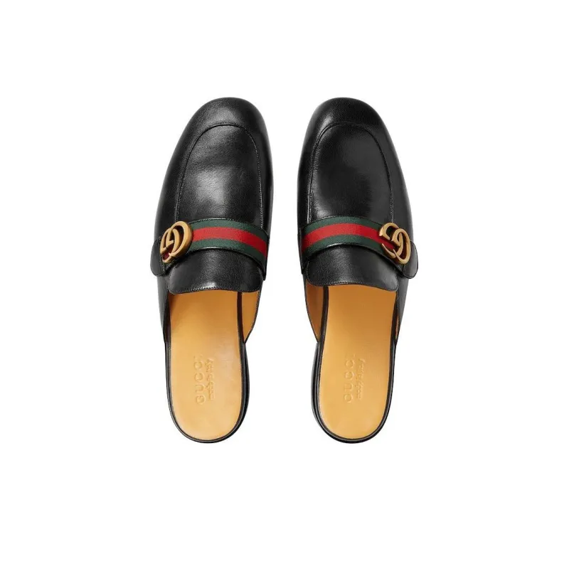 GUCCI Princetown Slipper 'Double G - Black'-3