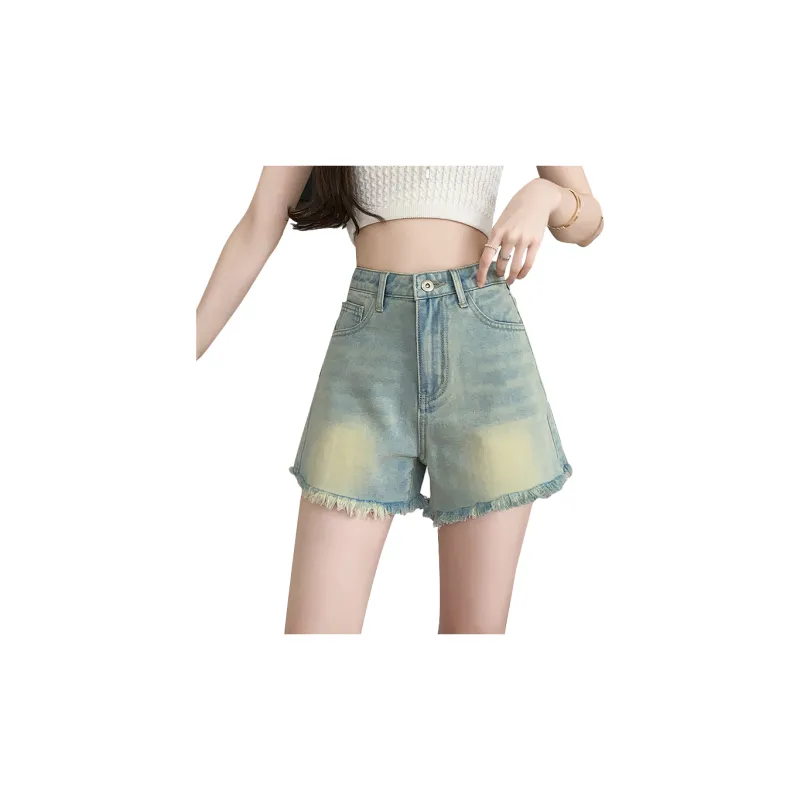 ZAZN Denim Shorts Women's Mint Blue-1