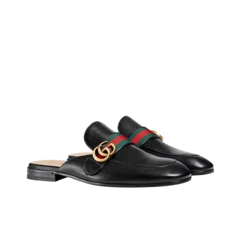 GUCCI Princetown Slipper 'Double G - Black'-2