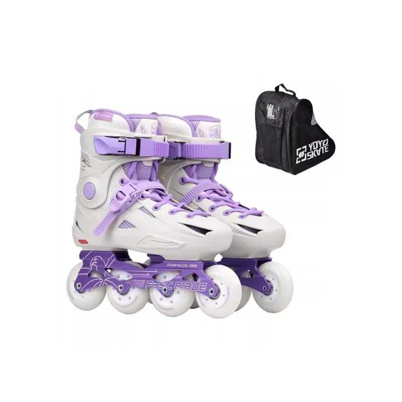 FLYING EAGLE Inline Skates Casual, Street Surfing, Commuting, Stylish Unisex Size 35 42 Purple Shoes+Shoulder Bag-0