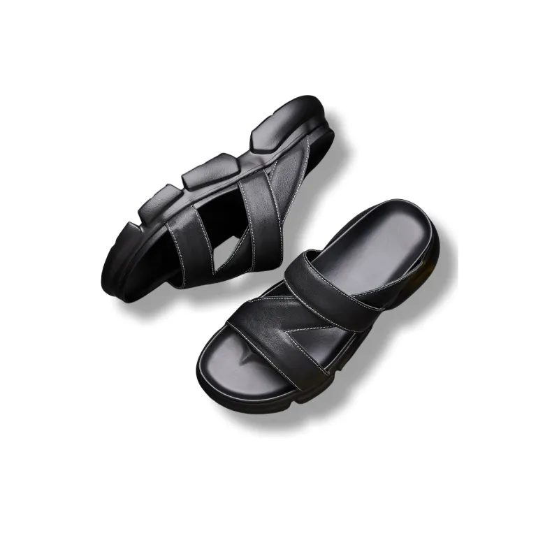 Brounvanm Beach Sandals Men's Black-4