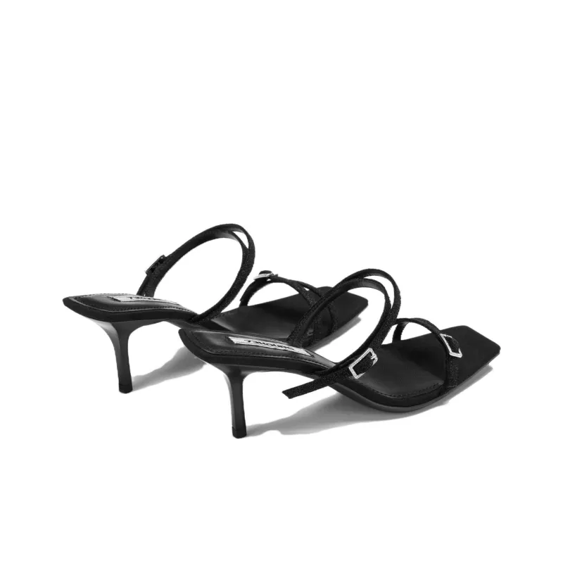 73Hours Slide Slippers Women's Black/Rose Gold/Ecru-3
