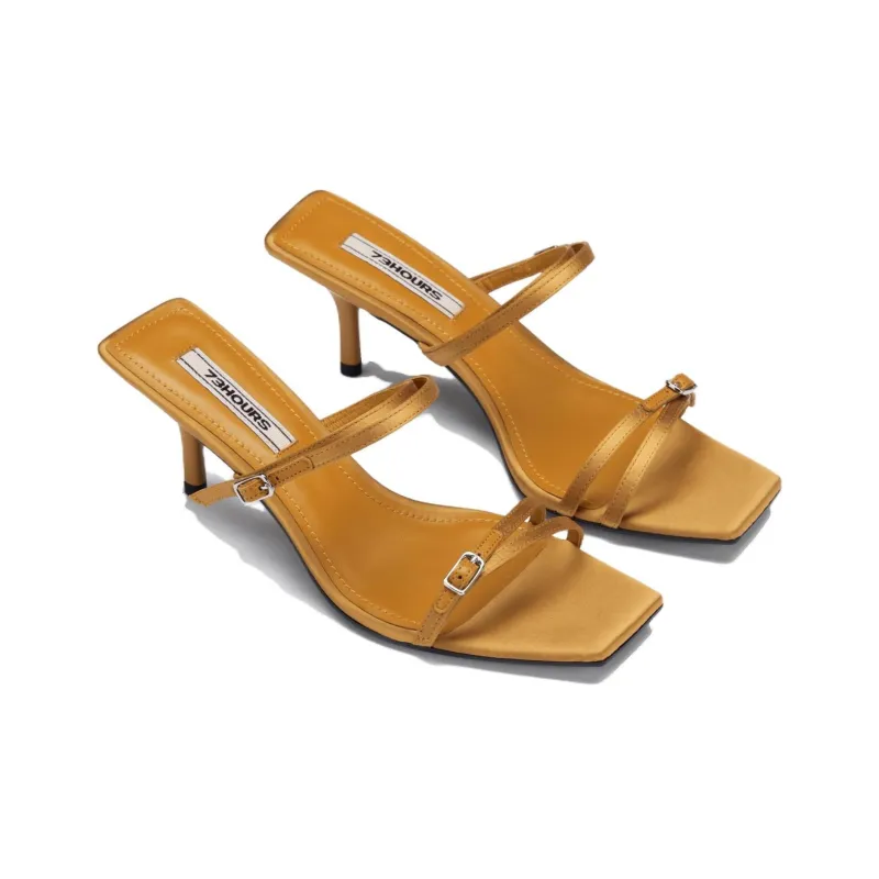 73Hours Slide Slippers Women's Black/Rose Gold/Ecru-10