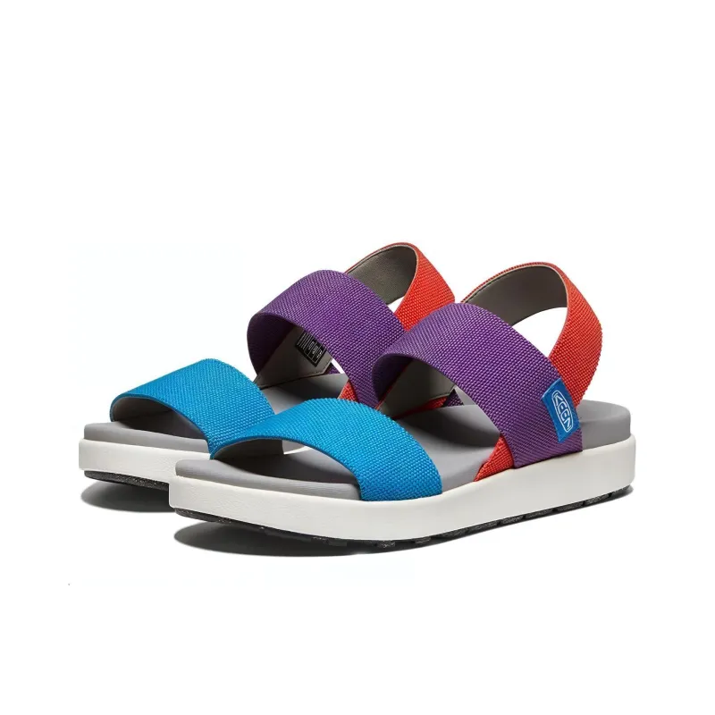KEEN Elle Backstrap Beach Sandals Women's Glamor Purple Red Clay Fjord Blue-2
