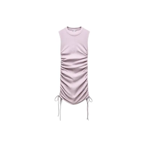 ZARA Sleeveless Dresses Women's Light Purple