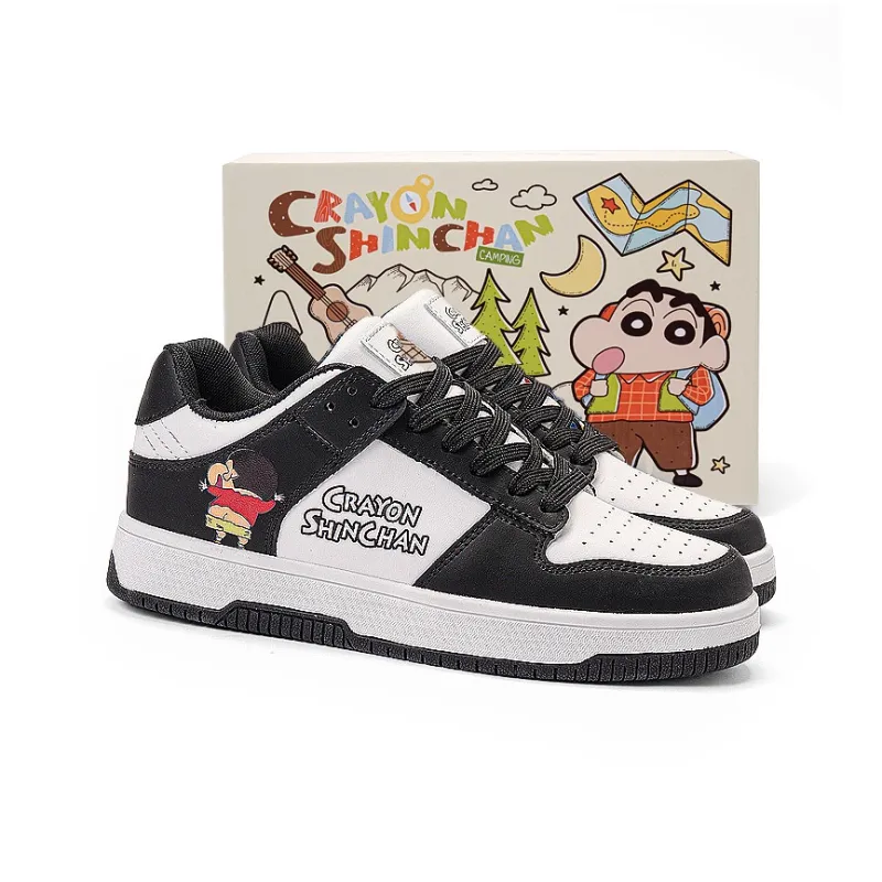 Crayon Shinchan Abrasion Resistant Slip Resistant Low Top Skateboard Shoes-5
