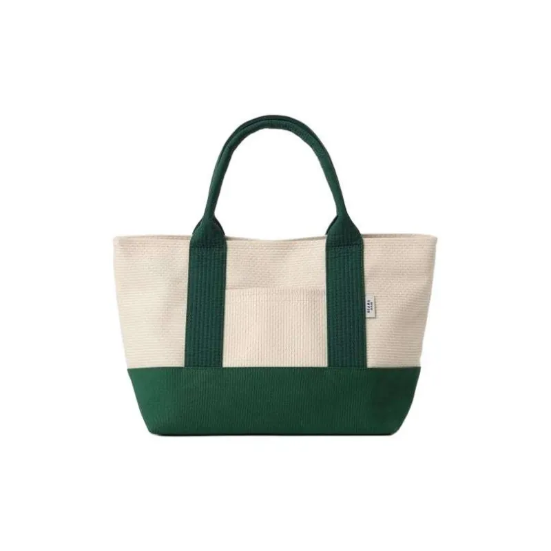 Beams Cotton Handbag Mini Unisex Orange/Green/Yellow-0