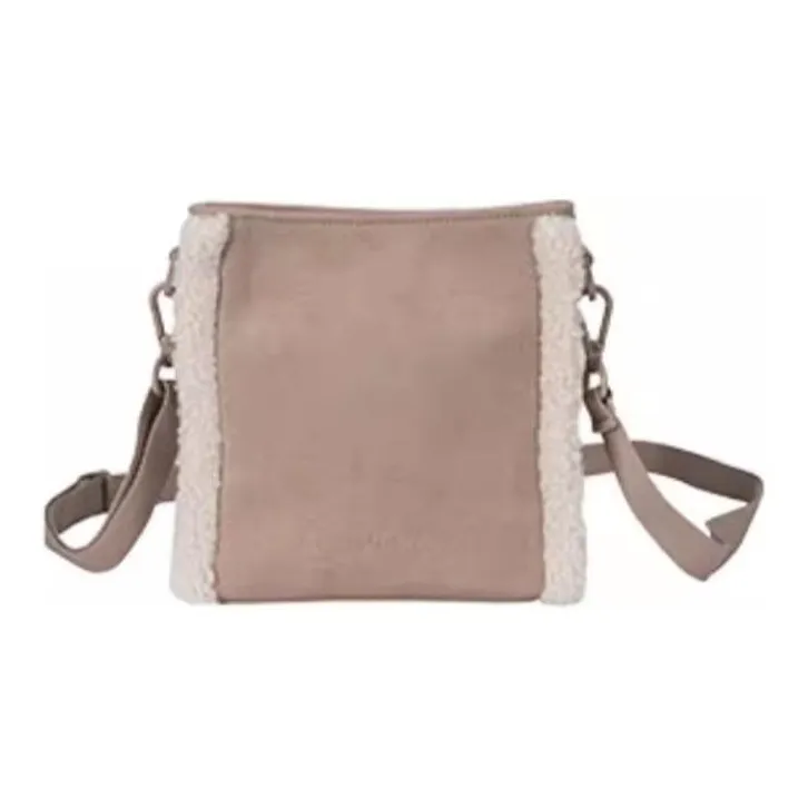 Anta Life Collection Fabric Shoulder Bag Crossbody Bag Women's Khaki-3