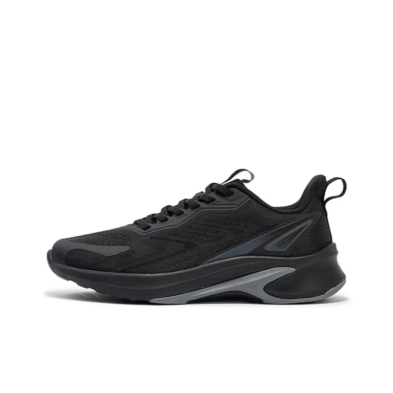 361° Sharp Teeth Slip Resistant, Abrasion Resistant, Breathable Low Top Running Shoes Women's Black Gray-0