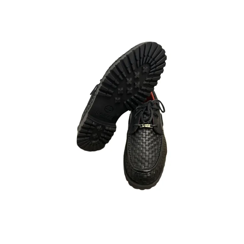 Timberland Woven Leather 3-Eye Lug Supreme Black-4