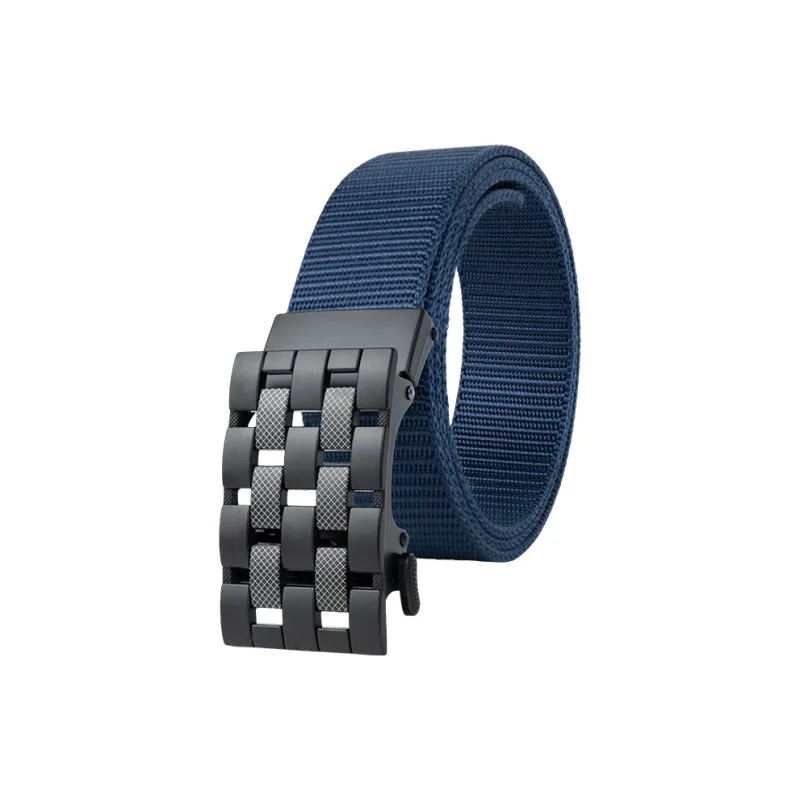 NINE NAIL 9 Section Stud Mesh With Adjustable Buckle Nylon Canvas Men's Belt Men's Width  3.5cm-13