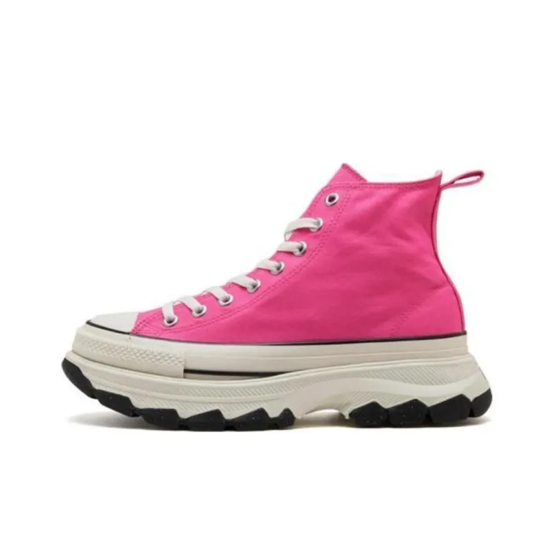 Converse All Star Trekwave Slip Resistant Abrasion Resistant Shock Absorbers High Top Canvas Shoes Unisex Pink-0