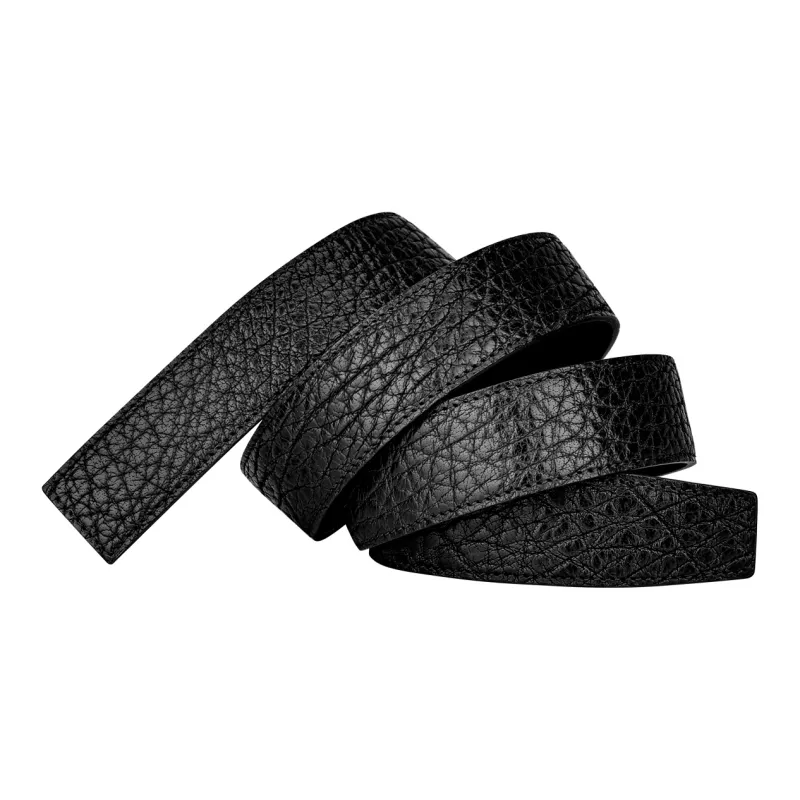Jaylen Oos Trendy Versatile Wild Cow Leather Textured Top Grain Cow Leather Headless Belt Men's-3
