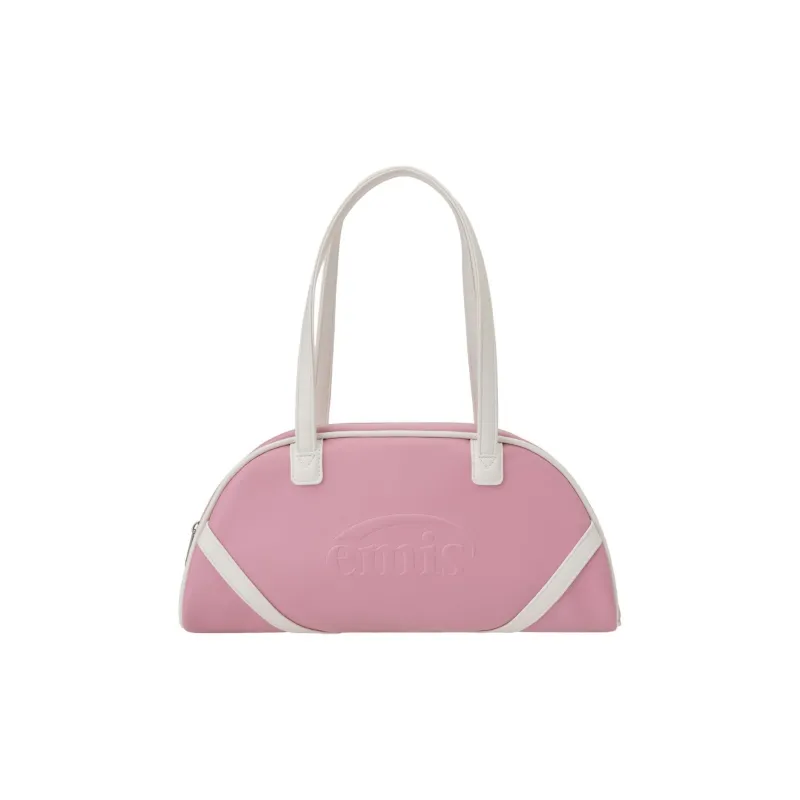 Emis Polyurethane One Shoulder Handbags Unisex Pink-1