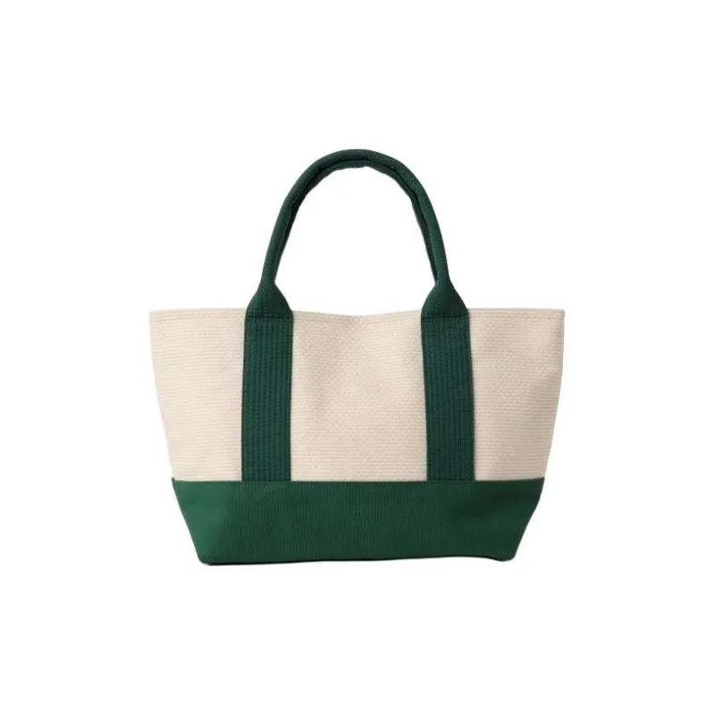 Beams Cotton Handbag Mini Unisex Orange/Green/Yellow-2