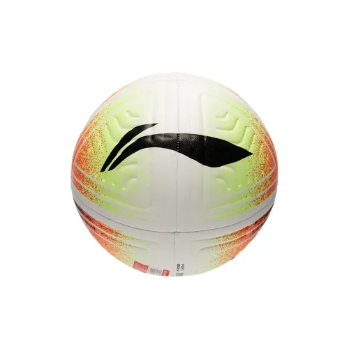 LiNing Size 5 Soccer TPU Machine Stitched Soccer Ball Unisex White Orange