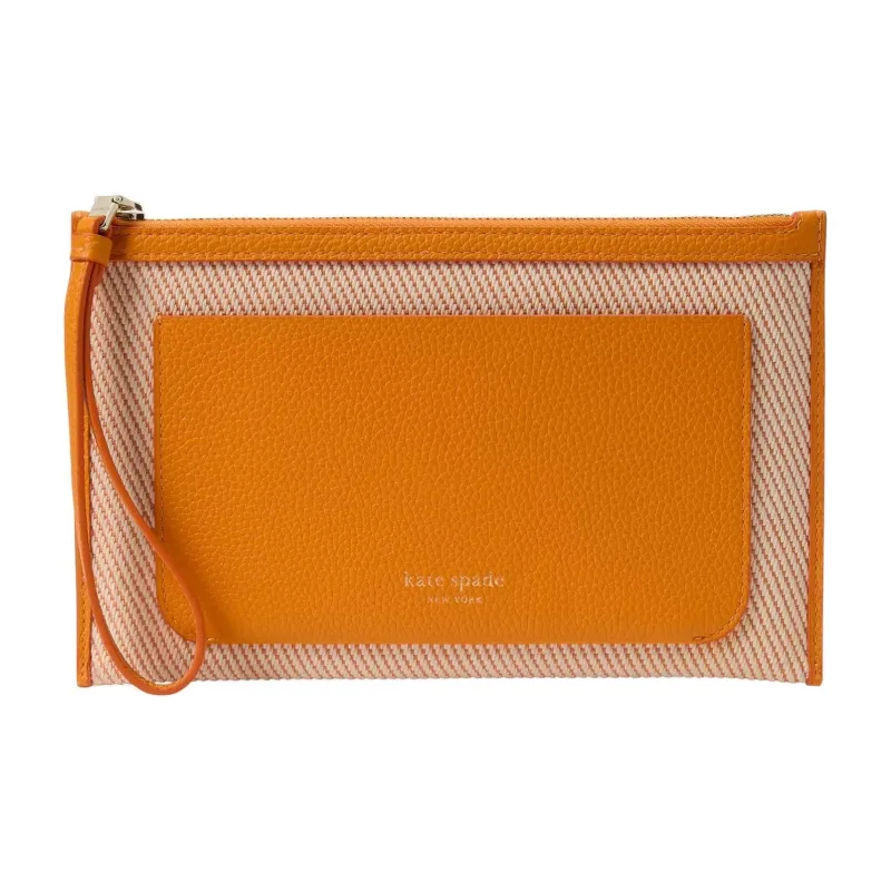 Kate Spade Canvas Wrist Bags Clutches Women's Ginger Yellow-0