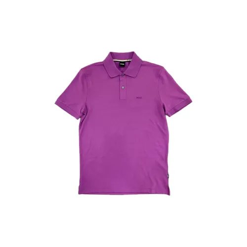 HUGO BOSS Polo Shirts Men Purple