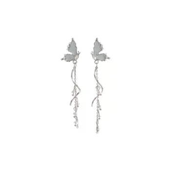 ZWU S925 Sterling Silver Needle Vintage Sweet Style Minimalist Style Fashion Individual Earrings Women's