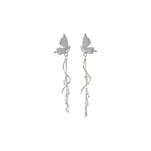 ZWU S925 Sterling Silver Needle Vintage Sweet Style Minimalist Style Fashion Individual Earrings Women's
