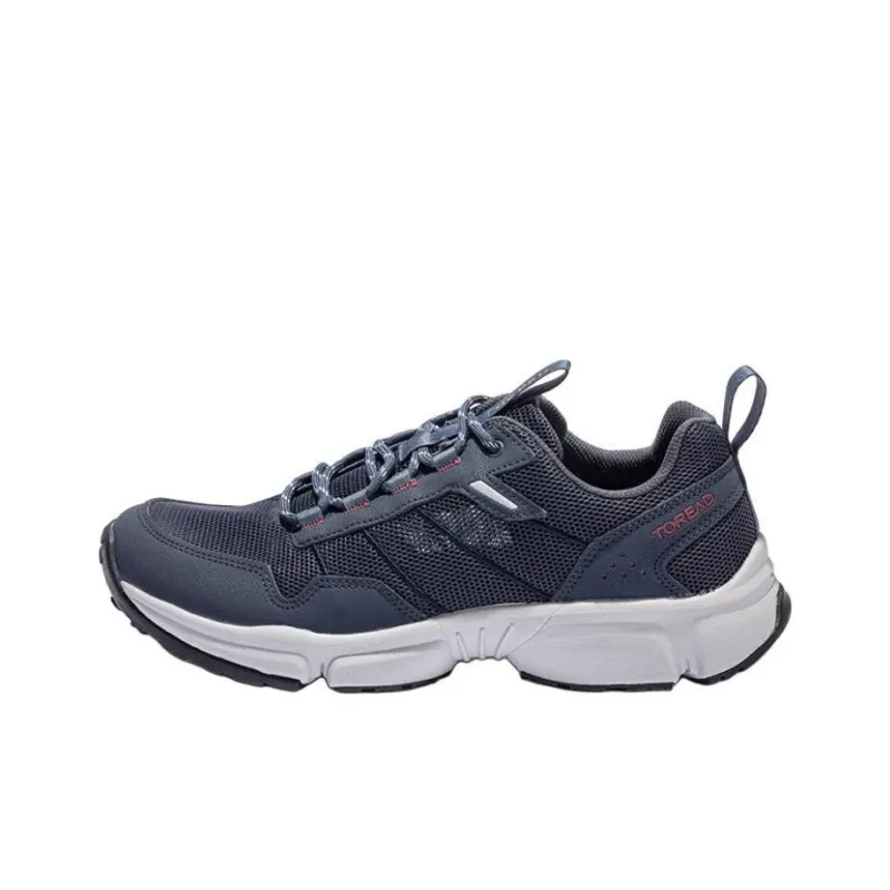 TOREAD Slip Resistant, Abrasion Resistant, Breathable Low Top Hiking Shoes Men's Blue Red-0