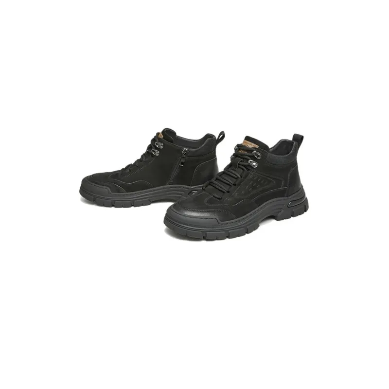 TATA Men's Casual Shoes Men High Top Black-9