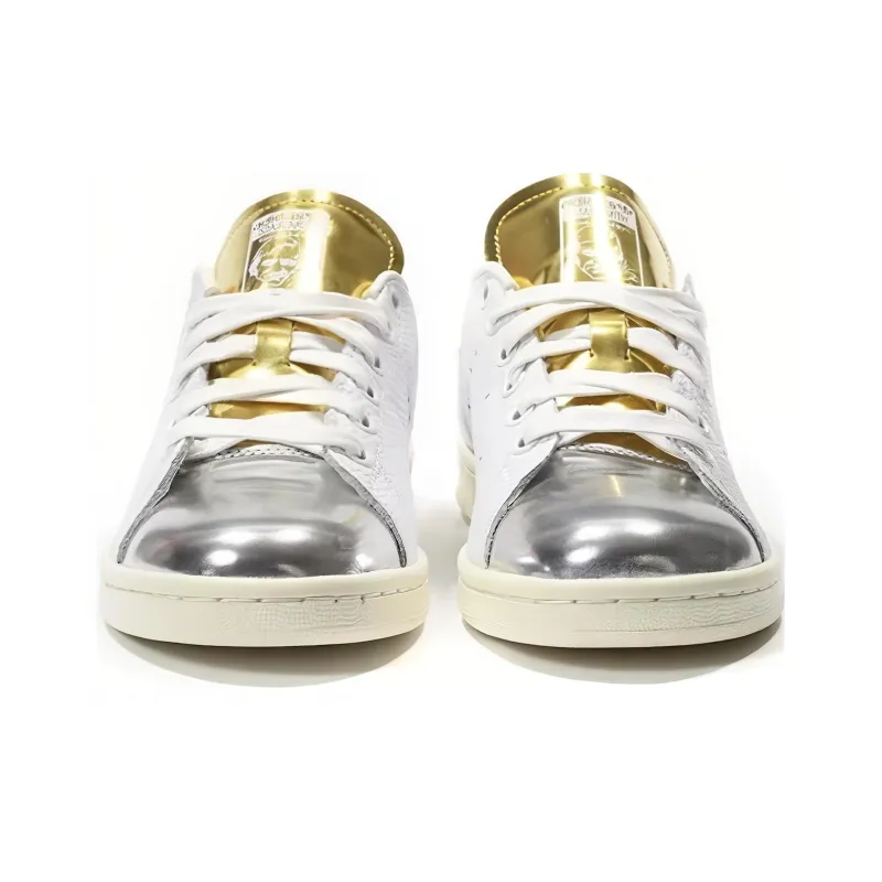 Adidas Originals AdiFOM Stan Smith Mule Waterproof Low Top Skateboard Shoes Unisex White Silver Metallic-2