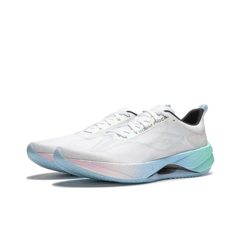 LiNing Super Light 21 Cushioning, Slip Resistant, Abrasion Resistant, Breathable Low Top Running Shoes Men's White-2