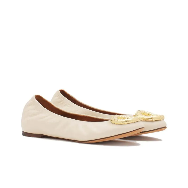Lanvin Melodie Leather Ballerina Shoes-2
