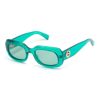 LONGCHAMP Acetate Irregular Shape Sunglasses Women's Green
