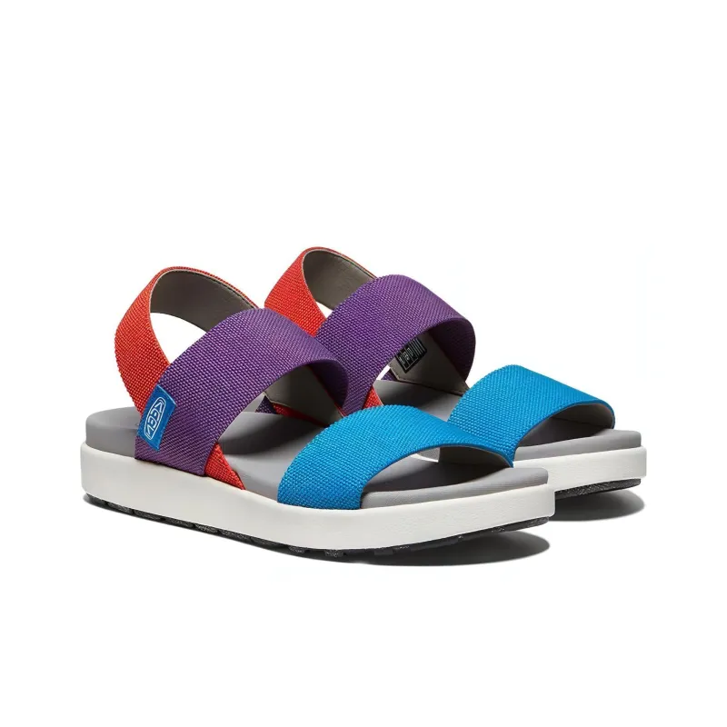 KEEN Elle Backstrap Beach Sandals Women's Glamor Purple Red Clay Fjord Blue-3