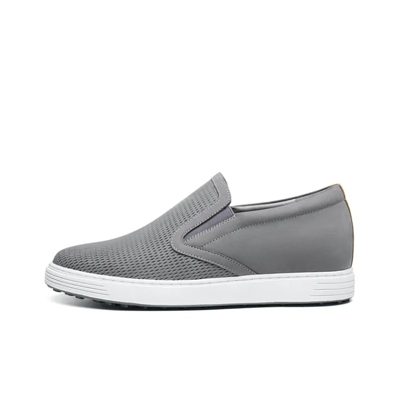 He Jinchang Loafers Men Gray-0