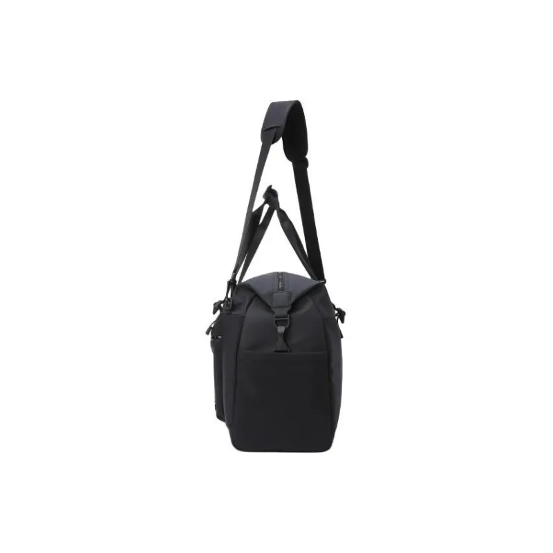 DESCENTE Dualis Nylon With Synthetic Leather Crossbody Handbag Unisex Black-4