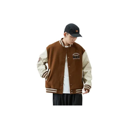 Tonlion Baseball Jerseys Men Dark Coffee Brown