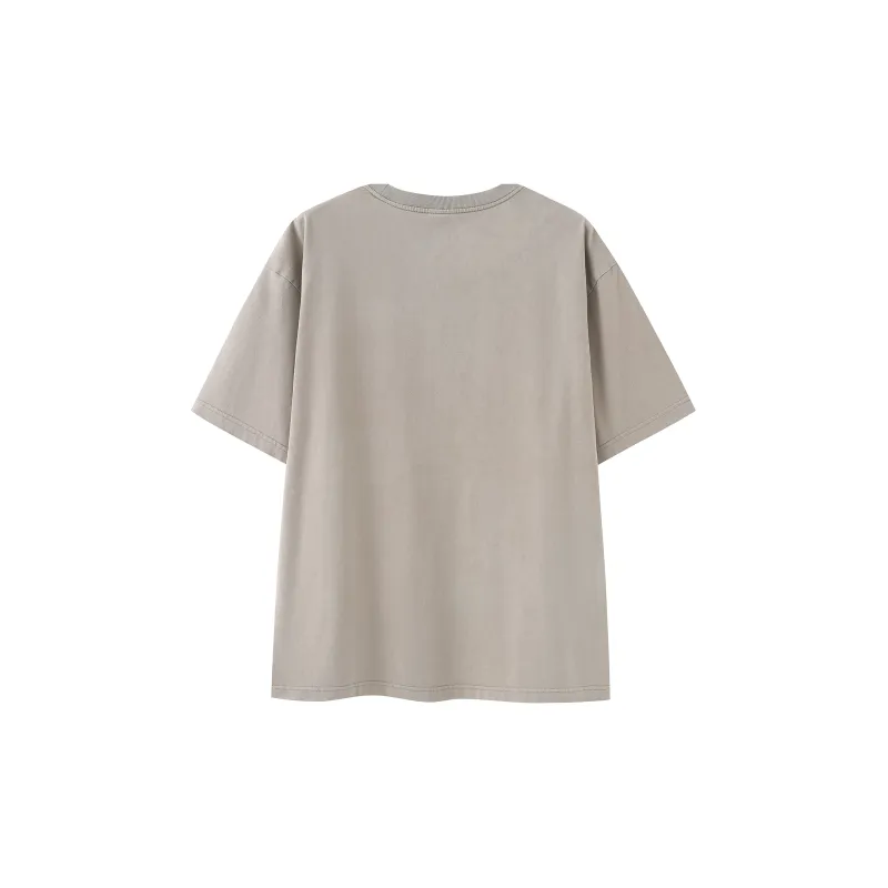 QISENYAR T Shirt Unisex Washable Khaki-1