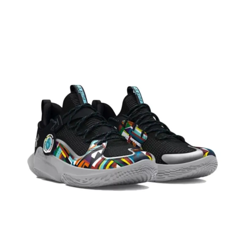 Under Armour UA Futr X 3 Cushioning, Wear Resistant Low Top Basketball Shoes Unisex Black-3
