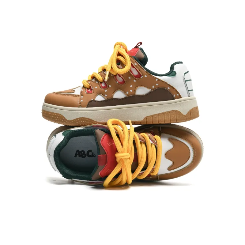 ABCIO Cushioning Coverage Balance Wear Resistant Low Top Skateboard Shoes Women's Brown-4