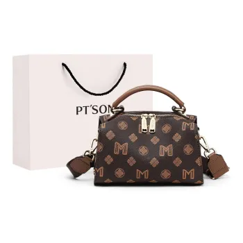 PT'SON Synthetic Leather Tote Handbag, Shoulder Bag, Crossbody Bag Regular Women's Coffee