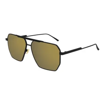 Bottega Veneta Metal Aviator Sunglasses Men's Black