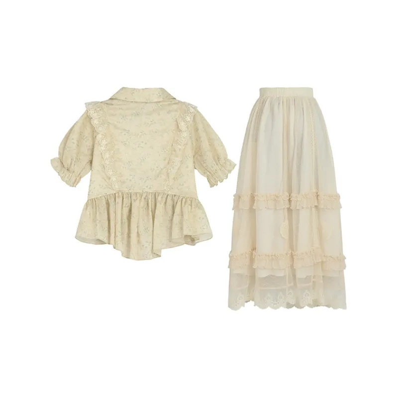Snbl Skirt Set Women's Yellow Rose-1