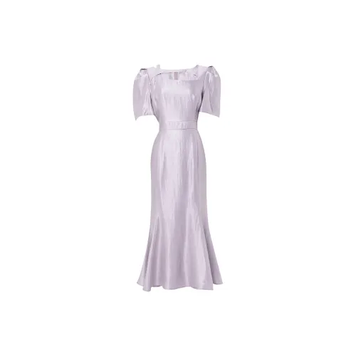 Duffy fashion Short-Sleeved Dresses Women's Pink Purple