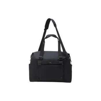 DESCENTE Dualis Nylon With Synthetic Leather Crossbody Handbag Unisex Black