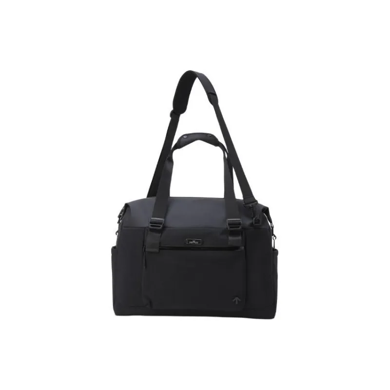 DESCENTE Dualis Nylon With Synthetic Leather Crossbody Handbag Unisex Black-0