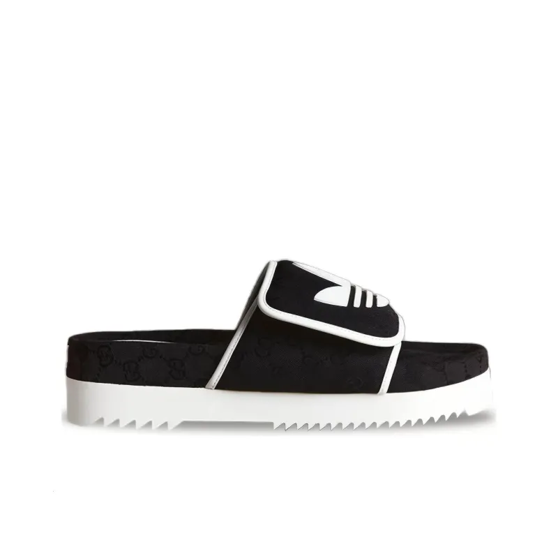 Adidas Gucci X Slide Sandal 'Black Gg Monogram'-1