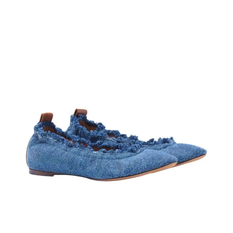 Lanvin Denim Ballerina Shoes-2