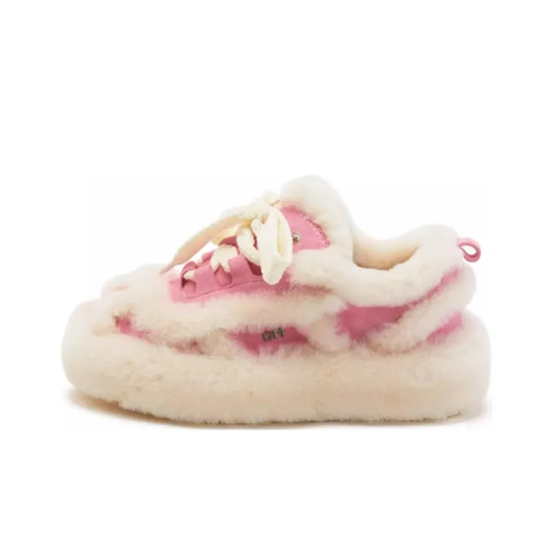 HALF AWAKE Height Increasing Wear-Resistant Slip-Resistant Lightweight Low-Top Casual Shoes Women's Pink-1