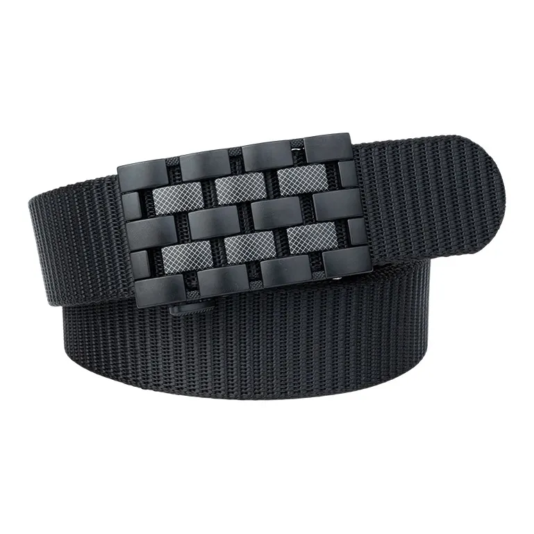 NINE NAIL 9 Section Stud Mesh With Adjustable Buckle Nylon Canvas Men's Belt Men's Width  3.5cm-0