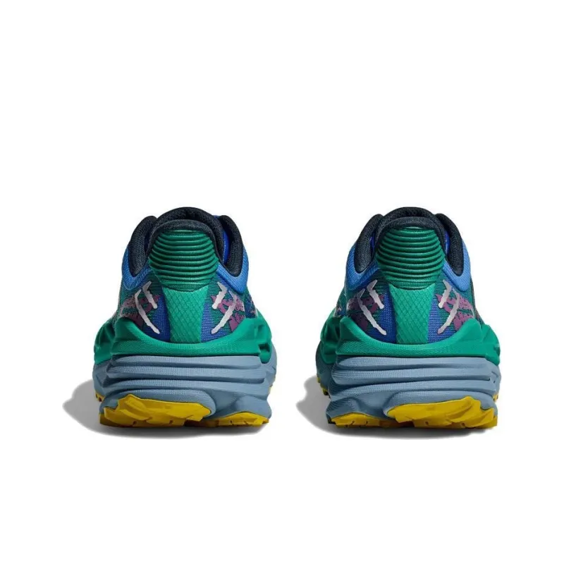 HOKA ONE ONE Stinson 7 Cushioning, Wear Resistant Low Top Running Shoes Women's Blue Green-4