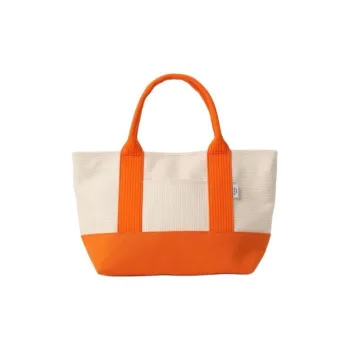 Beams Cotton Handbag Mini Unisex Orange/Green/Yellow